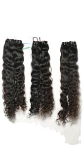 Extensiones de cabello humano de templo indio ondulado negro alineado con cutícula virgen 100%, Natural rizo de alta calidad, onda profunda suelta, Super onda - Product Image 3