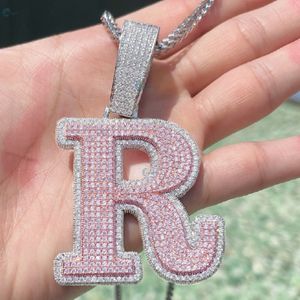 จี้เพชรปลูกในห้องปฏิบัติการแบบอักษรตามสั่งสำหรับผู้ชาย ประดับเพชรแบบเต็มตัว ไมโครเพฟ จี้ฮิปฮอป ตัวอักษรใดก็ได้ - Product Image 5