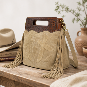 Sac fourre-tout élégant en daim pour femme avec franges, sac à bandoulière |   Sac à main de créateur pour le bureau et usage quotidien, fabriqué en Inde, export 2026 - Product Image 4