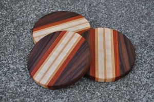 Wholesale Wooden Coasters for <b>Drinks</b> Handmade Tabletop Protective Mats for Coffee Cups Tea Mugs Glasses Restaurant Bar Kitchen - Product Image 6