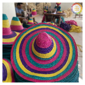 <b>Straw</b> <b>Hat</b> Sombrero Mexican <b>HAT</b> for Both Men and Women Multi Coloured Mexican Palm Leaf <b>Straw</b> <b>Hat</b> Seagrass in Vietnam Wholesale - Product Image 4