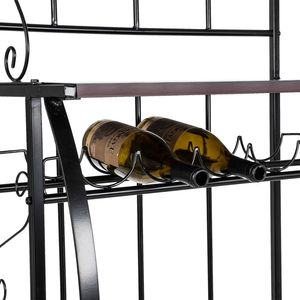 Scaffale da Cucina a 5 Ripiani in Metallo Nero 63,5 x 40,6 x 15,2 cm, Supporto per Microonde, Organizzatore per Vino, Postazione di Lavoro - Product Image 5