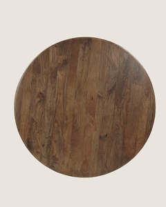 Round <b>Dining</b> <b>Table</b> Wooden <b>Top</b> Metal Legs Pedestal <b>Dining</b> Room <b>Table</b> Modern Restaurant Furniture - Product Image 3