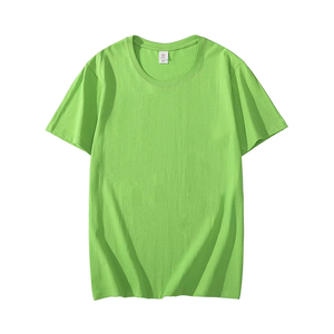 Camiseta de Manga Corta para Hombre, Cuello Redondo, Corte Regular, Color Sólido, Informal, de Algodón, Tejido de Punto, Azul - Product Image 2