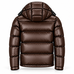 Mens Winter Puffer Jacket Glossy <b>Quilted</b> Hooded Coat Warm Padded Outerwear High Neck Zip Pockets Everyday Casual Streetwear Wear - Product Image 3