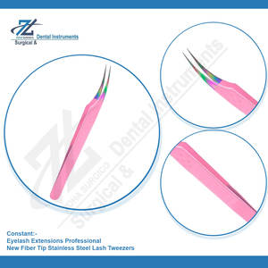 แหนบต่อขนตาสแตนเลสแบบมืออาชีพ ปลายไฟเบอร์ ทนทาน ปราศจากการทดลองกับสัตว์  ตัวเลือกโลโก้แบบกำหนดเอง ปลายเรียบเนียน - Product Image 6