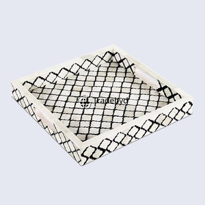 Bandeja Móvil de Lujo Moderna con Incrustaciones de Hueso, Adorno Decorativo Premium para Mesa de Comedor, Estilo Tradebyd - Product Image 3
