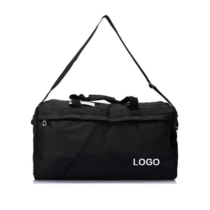Bolsa de lona Oxford negra de 55x30x26cm, gran capacidad, múltiples compartimentos, cierre de cremallera, asa superior, bolsa de viaje, bolsa de transporte para deportes y gimnasio - Product Image 2