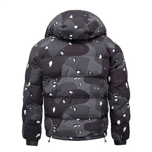 Vestes matelassées d'hiver pour hommes à capuche coupe-vent 100% polyester - Service OEM, design personnalisé, vente en gros - Product Image 2