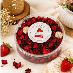 Pot-pourri de fraises naturelles, fleurs séchées, parfum d'ambiance pour la maison, remplissage décoratif pour bol - Product Image 6