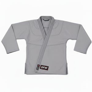Kimono de Jiu Jitsu Brasileño Profesional Ligero de Algodón, el Mejor Diseño, Color Gris Liso, Uniforme de Artes Marciales - Product Image 1