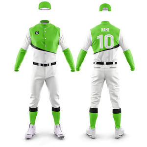 Ensemble uniforme de baseball pour hommes, orange et blanc, manches longues, pantalon en jersey sublimé avec numéro 10 et nom personnalisable - Product Image 4