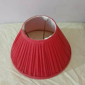 Red Pleated Cotton Fabric Lamp Cover Replacement for <b>Wall</b> <b>Sconce</b> <b>Light</b> Shade Decor with E27 Bulb holder for Hotel & Restaurant - Product Image 5
