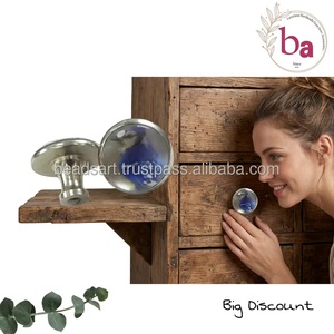Modern Peacock Pattern Metal <b>Crystal</b> Glass Cover Kitchen Furniture Handles <b>Knobs</b> Cabinet Drawer Pulls Living Room Outdoor Villa - Product Image 4