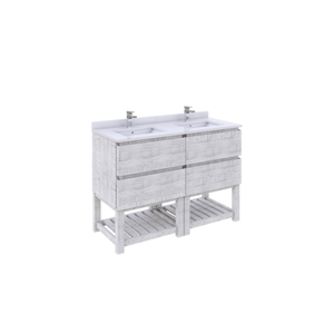 Meubles de salle de bain modernes vintage en bois massif (chêne/pin/acacia), résistants à l'eau, écologiques, prêts à assembler, pour chambre à coucher - Product Image 4