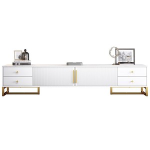 Modern Wooden <strong>TV</strong> Cabinet Metal <strong>Shelves</strong> <strong>for</strong> Living Room Home Furniture Durable Storage Solution <strong>for</strong> Small Apartments Floor Mount - Product Image 2