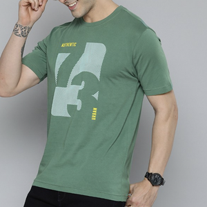 Custom Graphic T-<b>Shirt</b> for <b>Men</b> Polyester/Cotton Blend <b>Silk</b> Screen Printed Anti-Pilling Breathable Casual Short Sleeve - Product Image 4