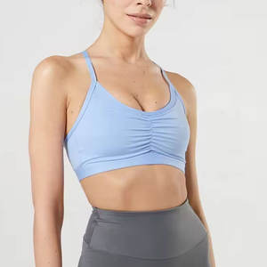 Sujetador Deportivo Acolchado con Cierre Frontal y Tirantes Ajustables, Diseño Cruzado en la Espalda, Personalizable - Product Image 4