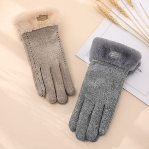 Gants en laine mélangée pour femmes |   Gants doux et chauds quatre saisons avec fonction tactile pour la détection des aiguilles, parfaits pour les activités de plein air et le quotidien - Product Image 1