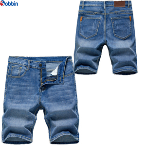 Shorts en jean pour hommes personnalisés, style streetwear d'été, coupe slim, droite et skinny, pour hommes - Product Image 1