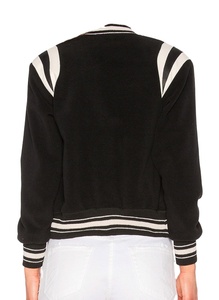 Personnalisé Fileté Leader Bouche Épaule Rayures Teddy Slim Vintage Letterman Varsity Vestes Lavé Brodé Femmes Bomber 2025 - Product Image 2