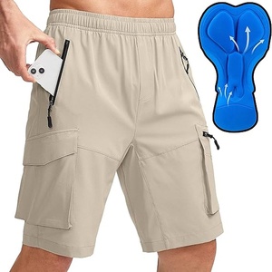 Shorts de cyclisme personnalisés bleu nuit tricotés de haute qualité, imperméables, écologiques, à séchage rapide, avec poches, taille haute, doux et respirants - Product Image 1