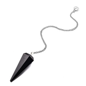 Péndulo de Turmalina Negra Natural al por Mayor, Cristal Curativo, Péndulo de Radiestesia, Herramienta de Adivinación de Chakras Reiki - Product Image 1