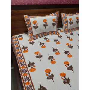 Traditional Printed Floral <b>Bedding</b> Set 100% Cotton Handmade All Season Home Use Double King Size - Product Image 1