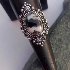 Natural Buffalo Jasper <b>Ring</b> 925 Sterling Silver Handmade Jewelry Gift For Women Birthday Unique Luxury Design - Product Image 6