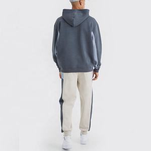 Nuevo Estilo, Sudadera con Capucha y Pantalones Deportivos Unisex de Dos Piezas, Holgados, con Bloques de Color, de Algodón y Forro Polar para Invierno, con Logotipo Personalizado Bordado - Product Image 5