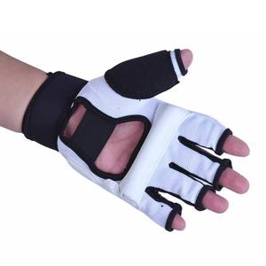 Wholesale White <b>Black</b> MMA Sparring PU Leather Boxing <b>Gloves</b> Custom Logo Martial Arts Training <b>Gloves</b> Adjustable Wrist Strap Pair - Product Image 3