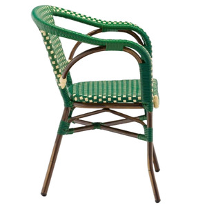 Meubles de jardin en rotin de style européen classique, mobilier de café nordique, chaise de bistrot parisien pour extérieur - Product Image 2