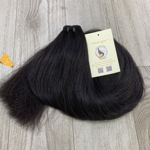 Mèches de cheveux vietnamiens naturels noirs naturels droits et droits à cuticules alignées Mèches de cheveux vietnamiens naturels à double tirage - Product Image 2