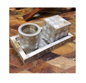 Juego de Quemadores de Incienso de Nácar Árabe Mubkhar con Incrustaciones, Soporte para Incienso con Caja de Almacenamiento y Bandeja para Decoración de Baño - Product Image 4