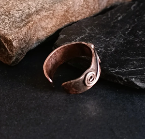 Bague magnétique unisexe en cuivre pur massif, anneau thérapeutique pour doigt, design rustique oxydé, soulagement des douleurs articulaires, biomagnétique - Product Image 5