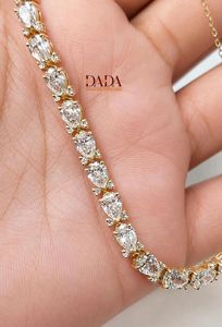 Heritage Pear Cut Lab Grown Diamond Gold Pendant <b>Necklace</b> for Women IGI Certified Ethical <b>Statement</b> Jewelry Rhodium Plated - Product Image 4