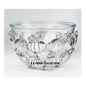 Tazón de vidrio transparente de fruta de estilo americano moderno pulido brillante decorativo de aluminio fundido de lujo - Product Image 1