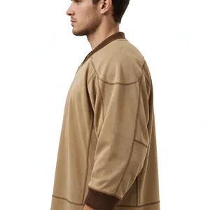 <b>Men's</b> Beige Polyester Ice Hockey Jersey Breathable Sleeveless <b>Pullover</b> Adult Sport Wear All Seasons - Product Image 3