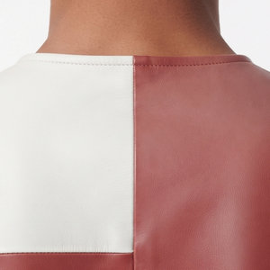 เสื้อยืดหนังวัวแท้ PU พรีเมียม คอกลม แขนสั้น ทรงเข้ารูป สำหรับผู้ชาย - Product Image 5
