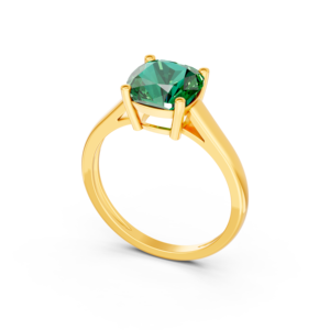แหวนทองคำแท้ 14K 9K 10K 18K ประดับพลอยแล็บ 2 กะรัต แบบสั่งทำได้ รับรองโดย RJC เครื่องประดับคุณภาพสูง  ขั้นต่ำ 3 ชิ้น 10 ชิ้น รับผลิตแบบ OEM ODM รหัสสินค้า E201266 - Product Image 1