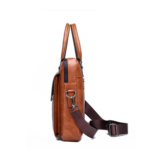 Sac pour ordinateur portable en cuir véritable marron pour hommes et femmes, moderne, durable, simple, de qualité supérieure, personnalisable, fait main, sac personnalisé - Product Image 5