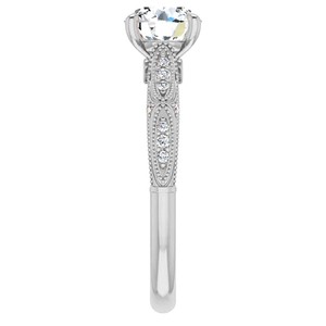 Cut Moissanite 7MM Luxury <b>Ring</b> 925 Sterling <b>Silver</b> Gold Plated <b>Solitaire</b> Engagement <b>Ring</b> Women Bridal Promise Wedding <b>Ring</b> - Product Image 4