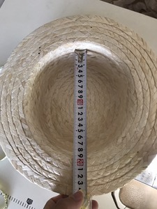 Customizable Natural Grass Sombrero <b>Straw</b> <b>Hat</b> Flat Wide Brim Striped Embroidery Unisex Adjustable Travel Party Wedding - Product Image 4
