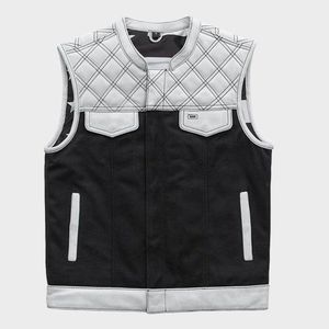 Leather Hunt Club Custom <b>Builder</b> Double Diamond Quilted Motorcycle Biker Vest - Product Image 1