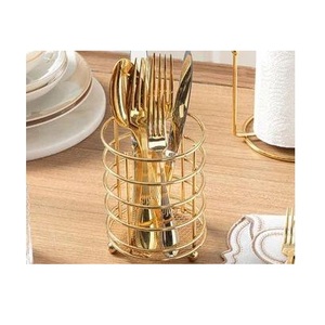 Organisateur de couverts style moderne en acier inoxydable, porte-couverts en métal - Product Image 1