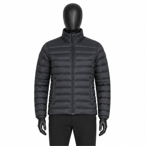 Custom Lightweight Men Winter Puffer <b>Jacket</b> Warm Quilted Bubble Coat Stand Collar Windproof <b>Packable</b> Men's Outerwear <b>Jacket</b> - Product Image 1