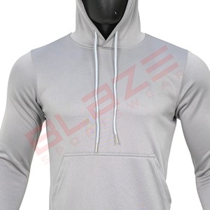 Premium 500gsm Heavyweight Zipper Hoodie Logo Personnalisé Brodé Poche Kangourou Coupe Surdimensionnée 100% Coton Plaine Teint Hoodies - Product Image 4