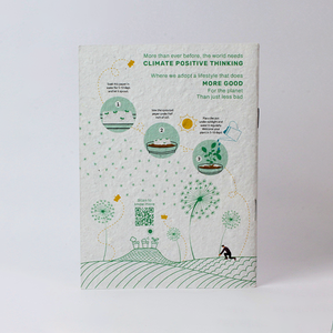 Bloc-notes B6 imprimé numérique pliable, 40 pages, 80 g/m², papier recyclé, couverture à graines, écologique, pour entreprise - Product Image 2