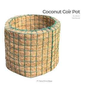 Maceta Redonda de Fibra de Coco de Alta Calidad, 13x10cm, Maceta Natural para Plantas de Interior, Uso en Jardines de Suculentas - Product Image 2