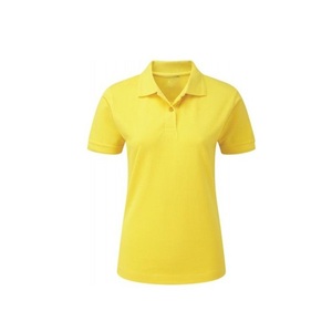 เสื้อกอล์ฟพิมพ์ลายสีเหลือง ไซส์พลัส แขนสั้น คอปก สำหรับผู้หญิง เสื้อยืดลำลองผ้าฝ้าย รหัสกลุ่มสินค้า 904624919 Half Trust MOQ 150 FOB - Product Image 1